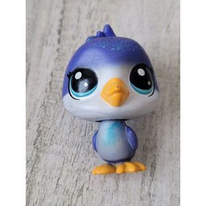 LPS mini Purple Penguin bird Littlest Pet Shop toy figure